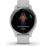 Часы GARMIN VENU 2S SILVER STAINLESS STEEL BEZEL WITH MIST GRAY CASE AND SILICONE BAND 010-02429-12